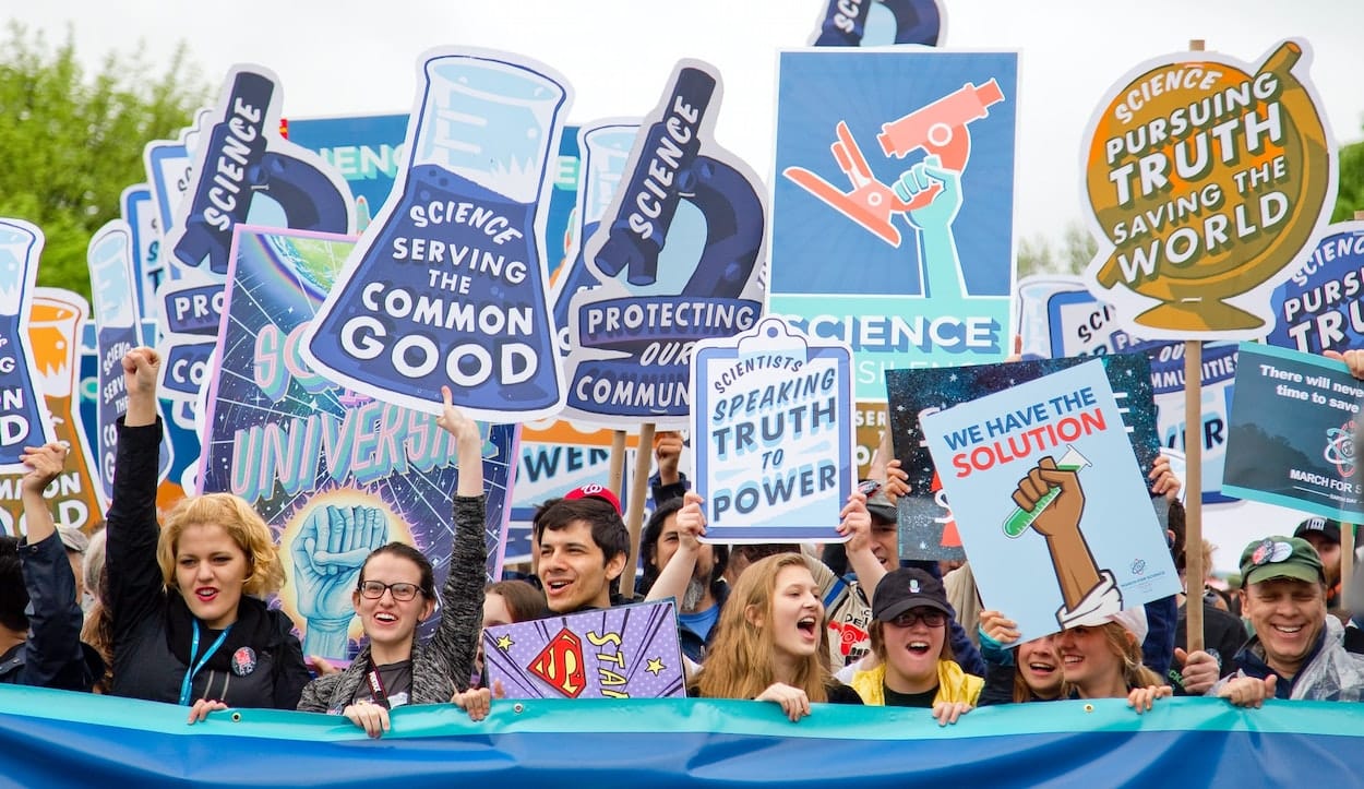 On a rain-soaked day, thousands marched on Washington DC to fight for science funding and scientific analysis in politics